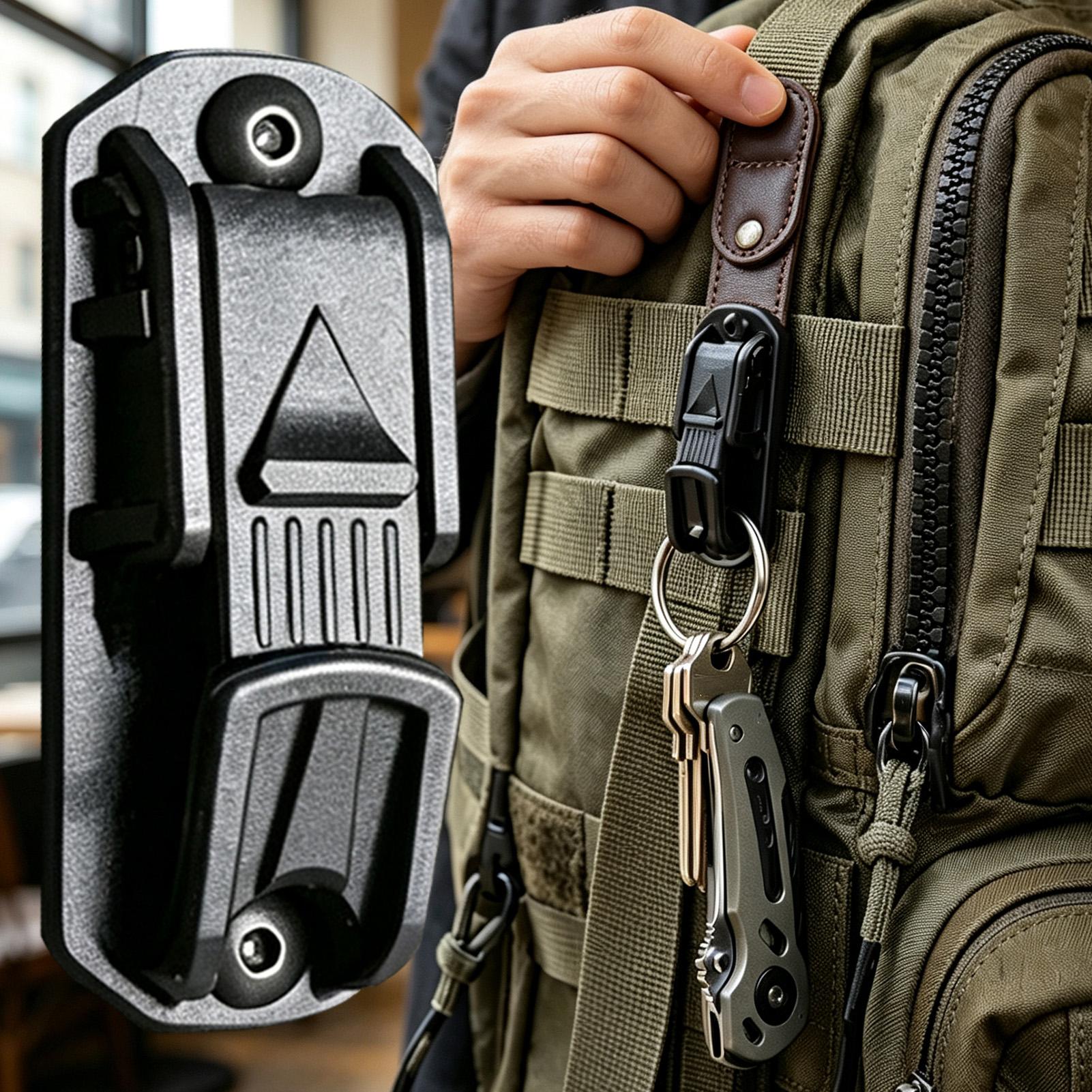 Outdoor Adventure Backpack - Belt Key Clip Multifunctional Carabiner Hook