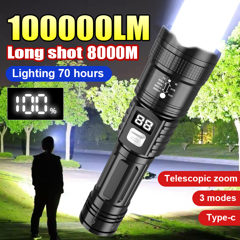100000LM Super Bright Led Flas - Outdoor Adventure Trips review and price