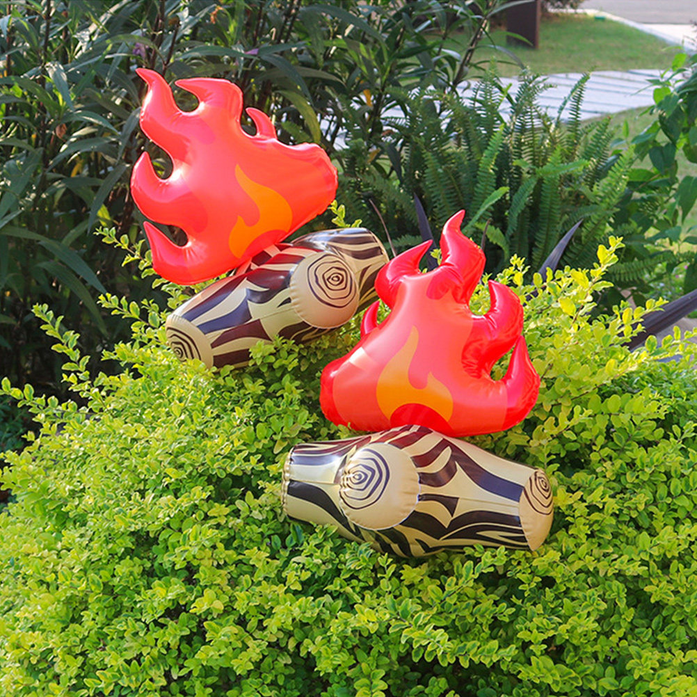 4Pcs Compact Inflatable Campfi - Outdoor Adventure Birthday Party review and price